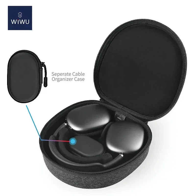 Wiwu Smart Case For Apple Airpod Max - Gray - Tashqila Wiwu Smart Case For Apple Airpod Max - Gray - Tashqila